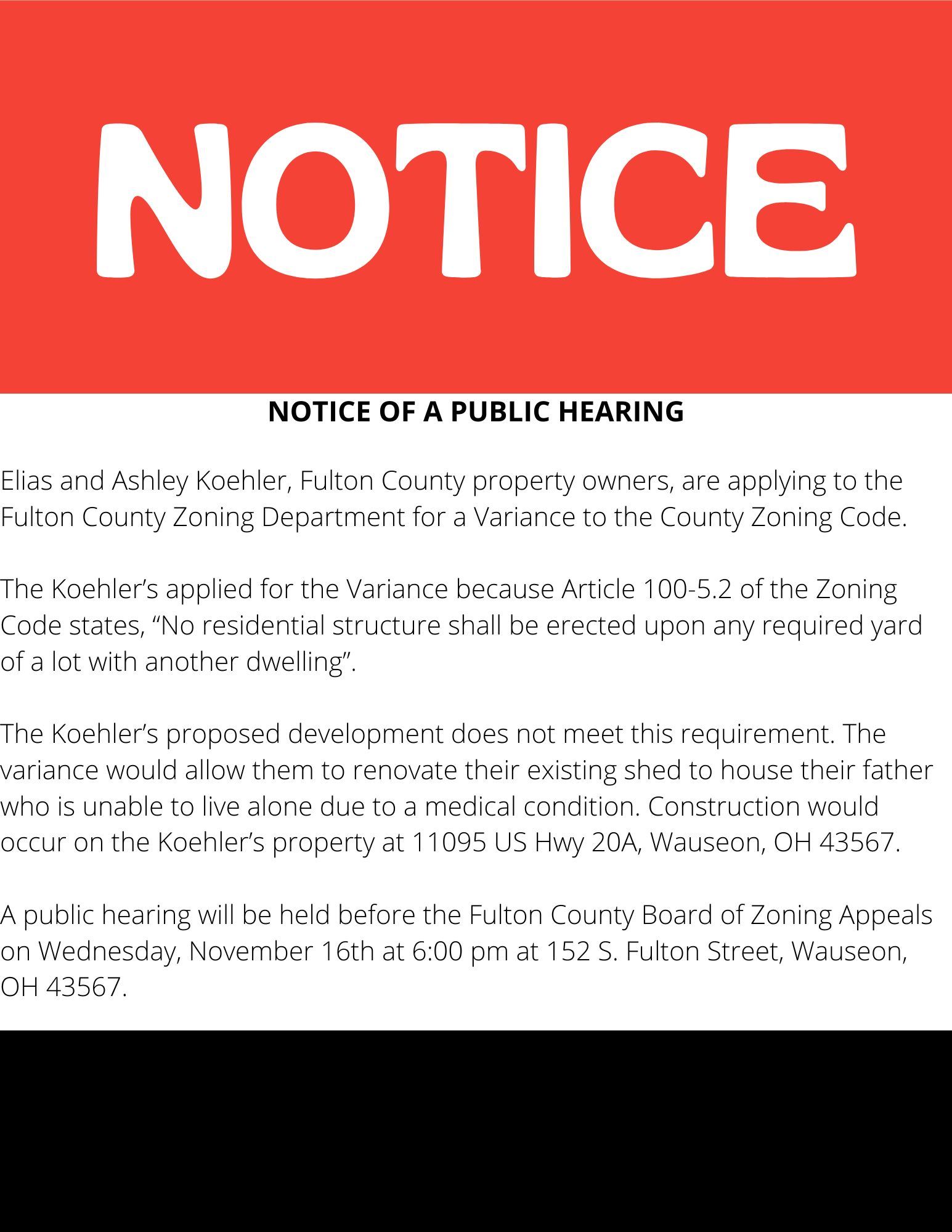 Public Hearing Notice - 